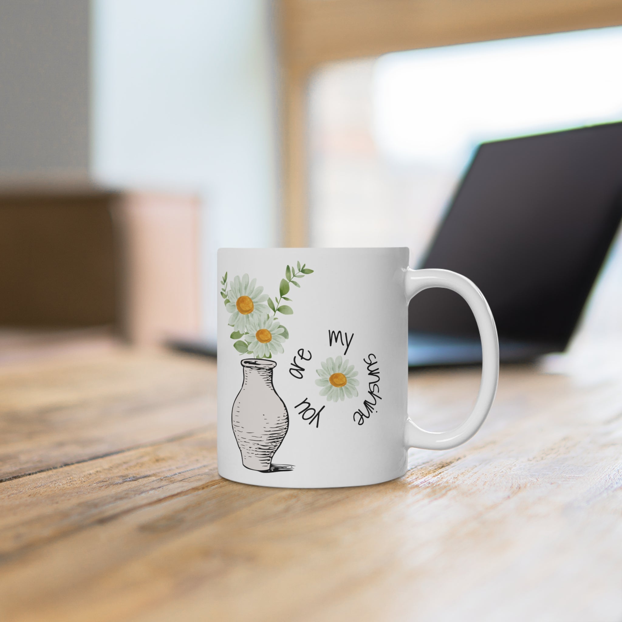 Daisy Bouquet Ceramic Mug — "You Are My Sunshine"